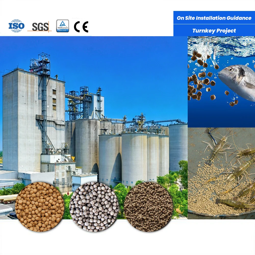 Animal Feed Plant Equipment Full Automatic 1-50T/H Livestock Feed Pellet Production Line for Poultry Farm