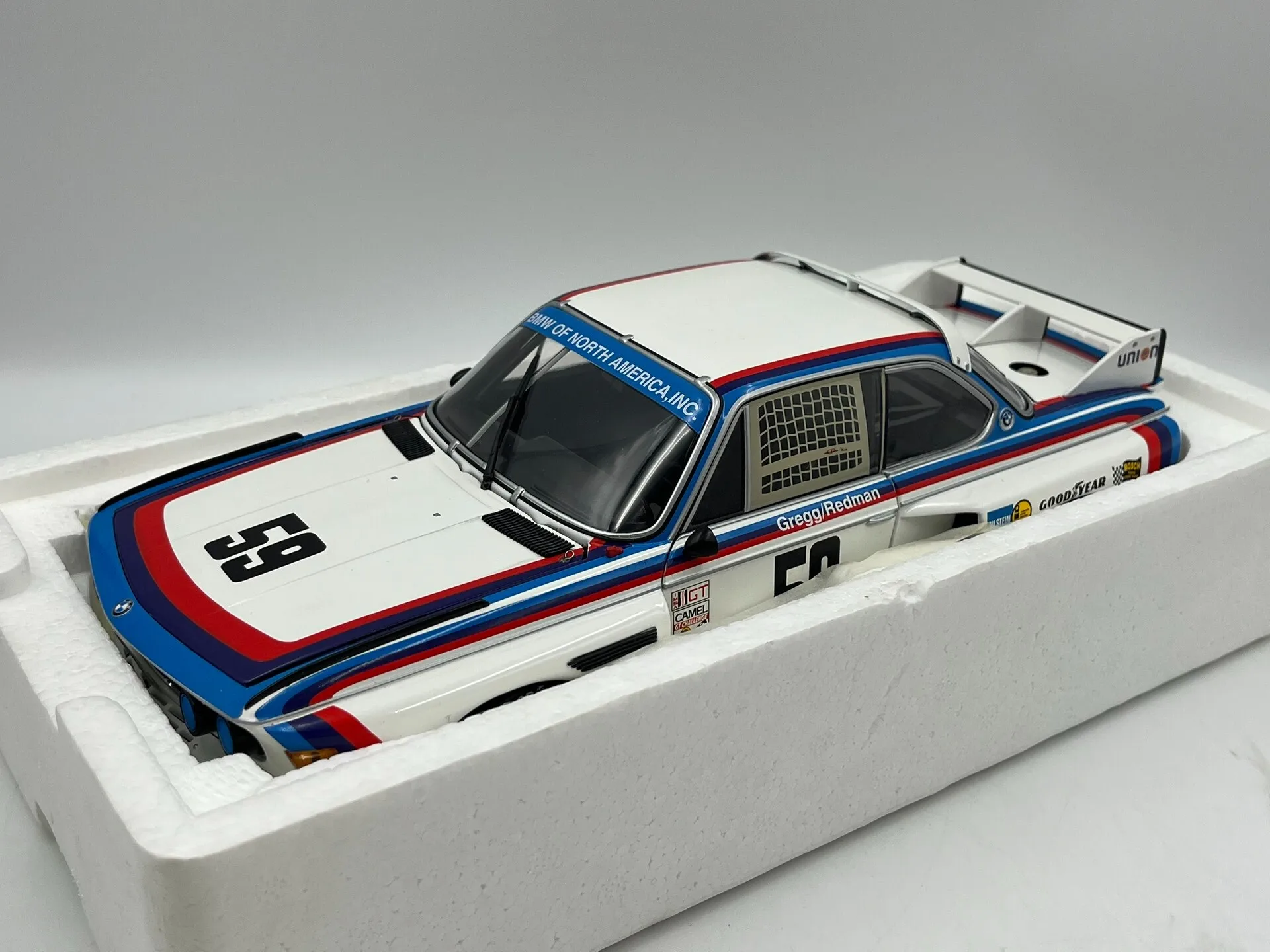 

Minichamps 1:18 CSL 3.5 ISMA 59 # Коллекционная модель автомобиля 1976 года, лимитированная серия, полностью открывающаяся, из металлического сплава, статическая, игрушка-подарок