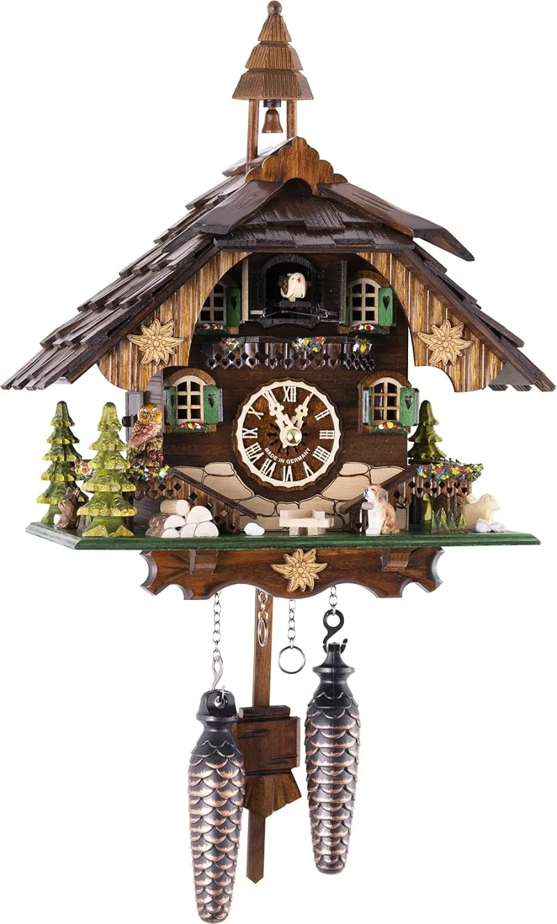 Saint Bernhard Chalet Cuckoo Clock Quartz Movement Height