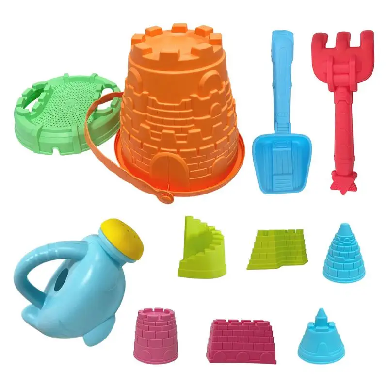 Sand Toys 11-Piece Sandbox Buckets And Shovels Kids Beach Set Sand Construction Tool Interactive Beach Games Sand Castle