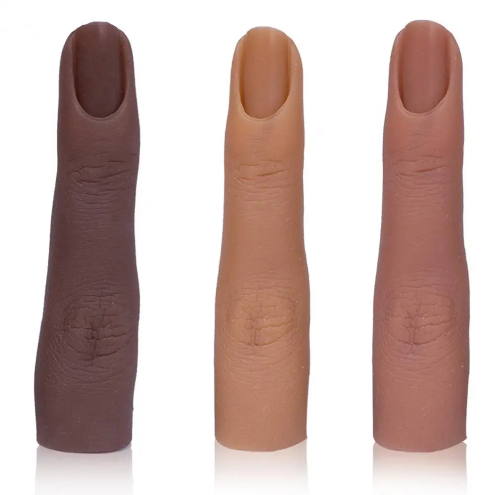 Doigts de pratique de l'art des ongles à l'acétone, silicone réaliste, pliable, modèles de main d'entraînement, facile à tremper