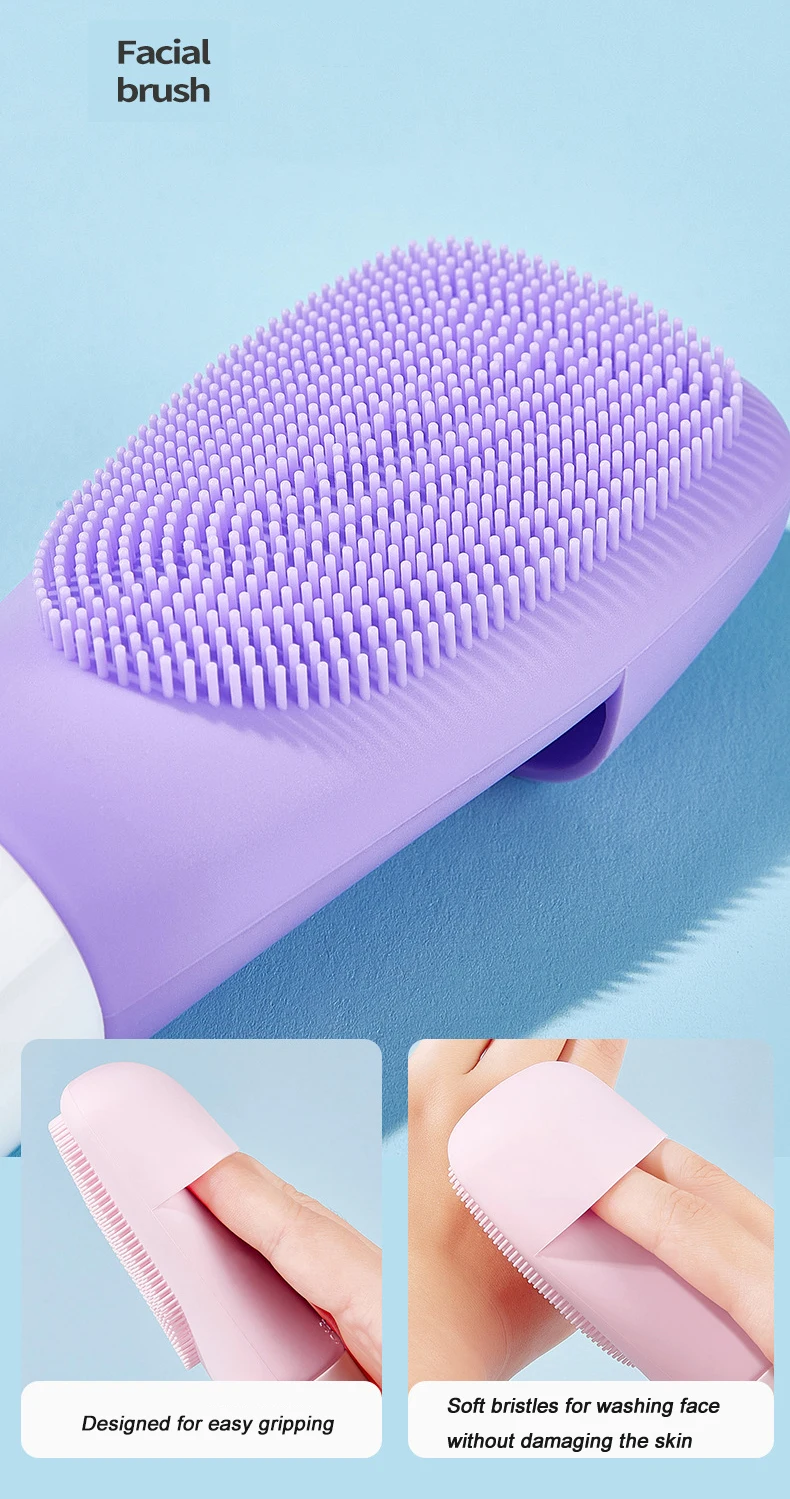 60ML Refillable Silica Bottle Lotion Shampoo Dispenser Empty Bottle  With Facial Brush Detail Portable Travel Refillable Bottle