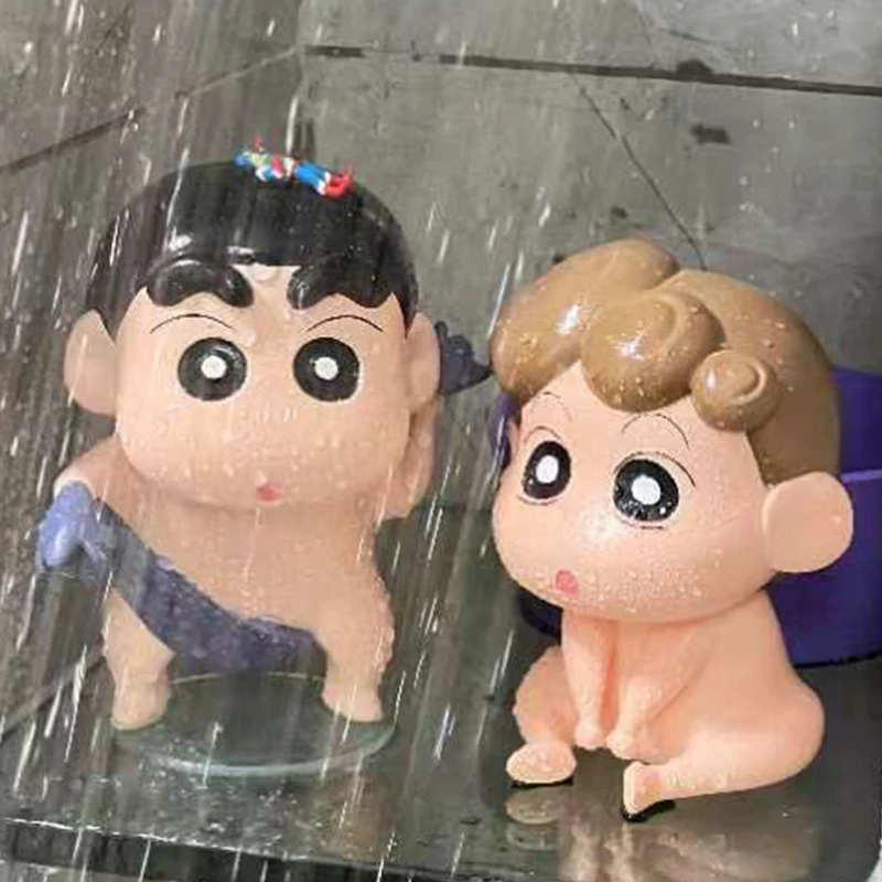 Anime Crayon Shin Action Figure Shower Shin Chan Figure Cute Shinnosuke Nohara Himawari Figurine Model PVC Collectible Doll Toys