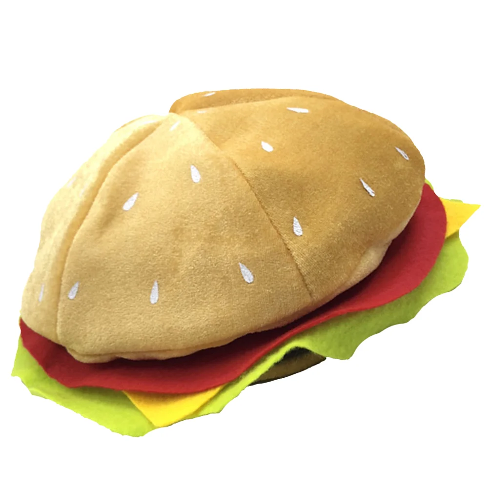 Adorable Burger Hat Cartoon Burger Headdress Performance Hat Prop Hat Decor decorative burger hat burger hat for performance