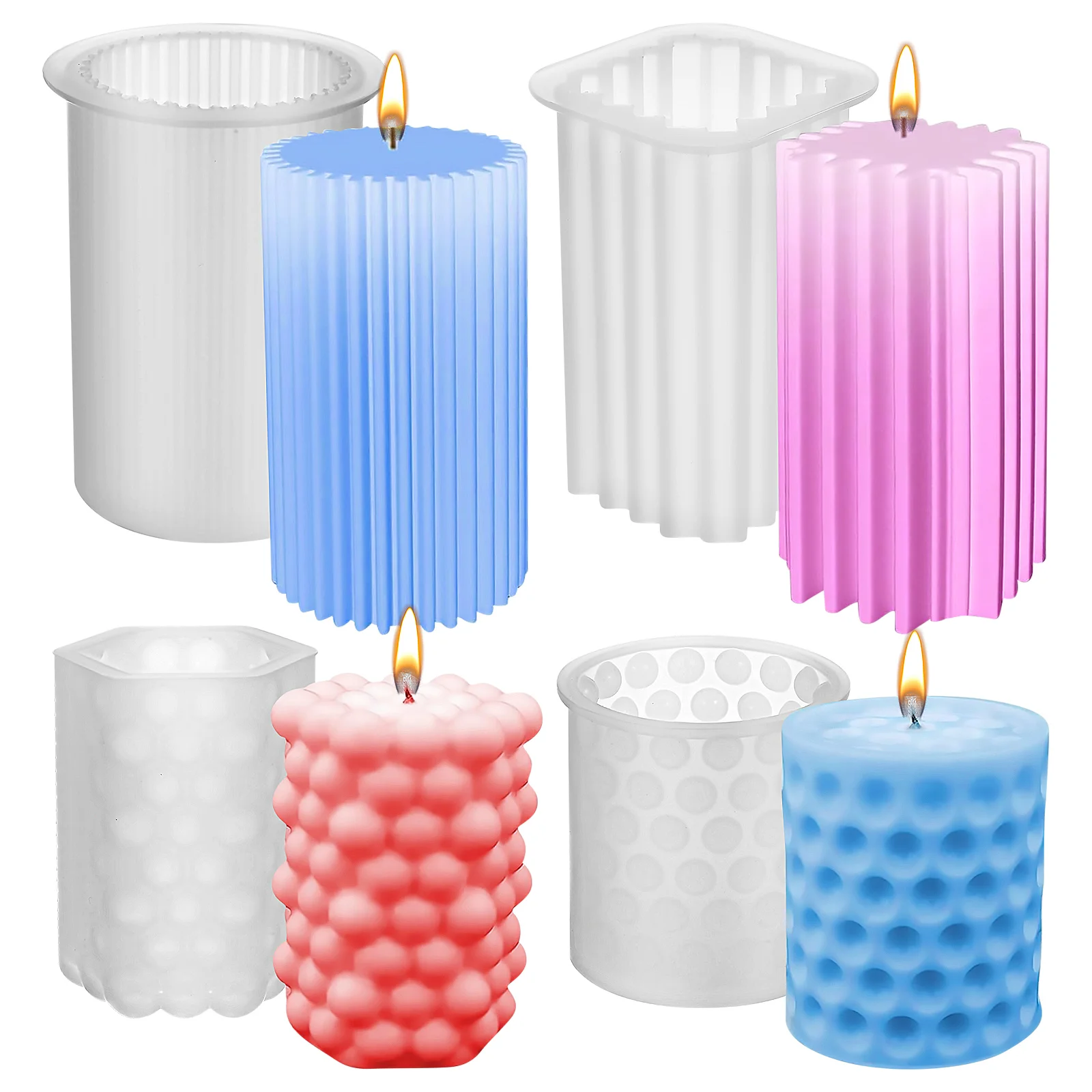 

4 Pcs Molds For Making Silicone Mold Cylinder Molds Making Supplies