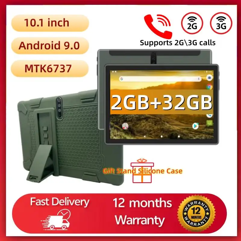 

Gift Stand Silicone Case 10.1" Android 9.0 Tablet For Kids Supports 2G\3G Calls MTK6737 Quad-Core 2GB+32GB GSM 1280 x 800 IPS