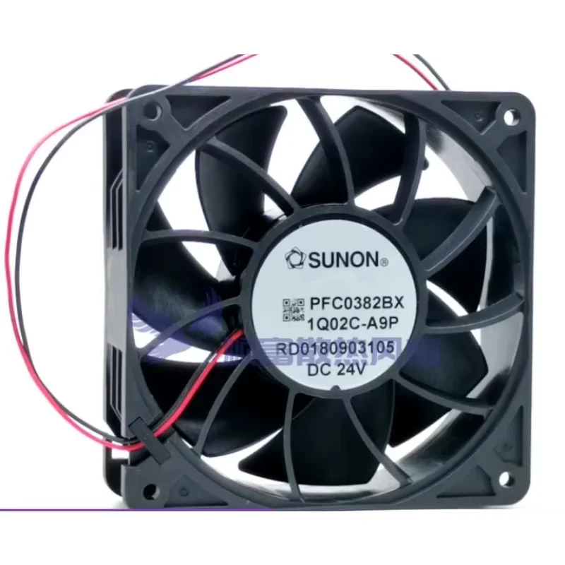 

SUNON PFC0382BX1Q02C-A9P DC 24V 120x120x38mm 2-Wire Server Cooling Fan