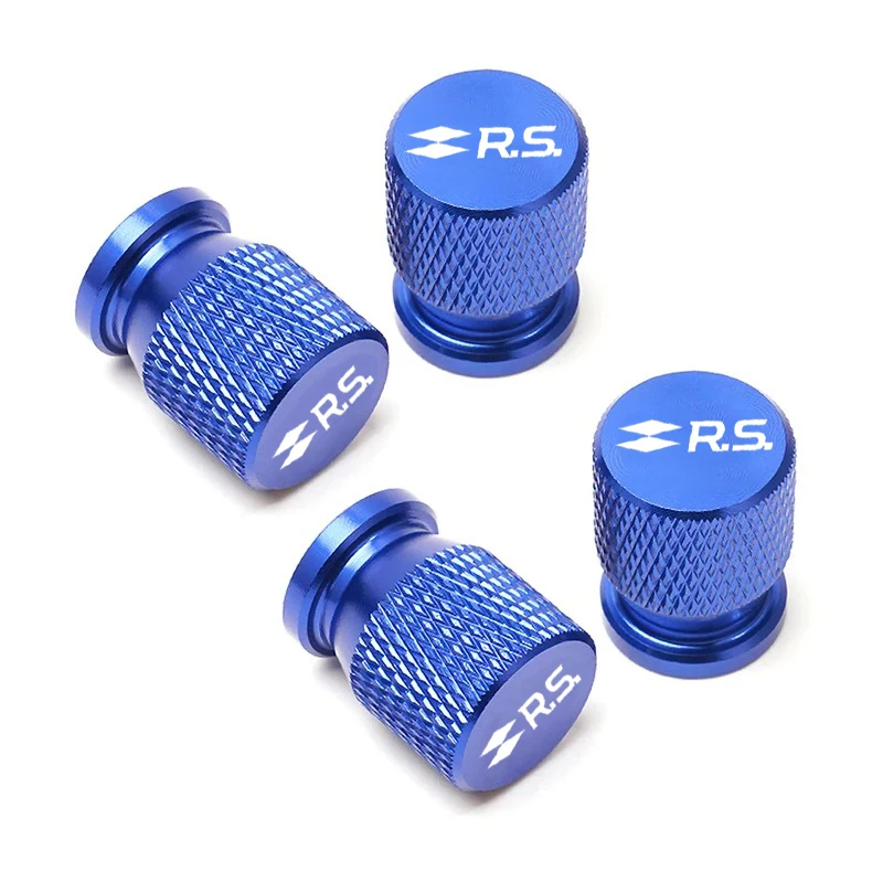 For Renault RS Clio Scenic Logan Megane Koleos Sandero Safrane Car Wheel Tire Valve Caps Tyre Stem Cover Airdust Waterproof 4Pcs