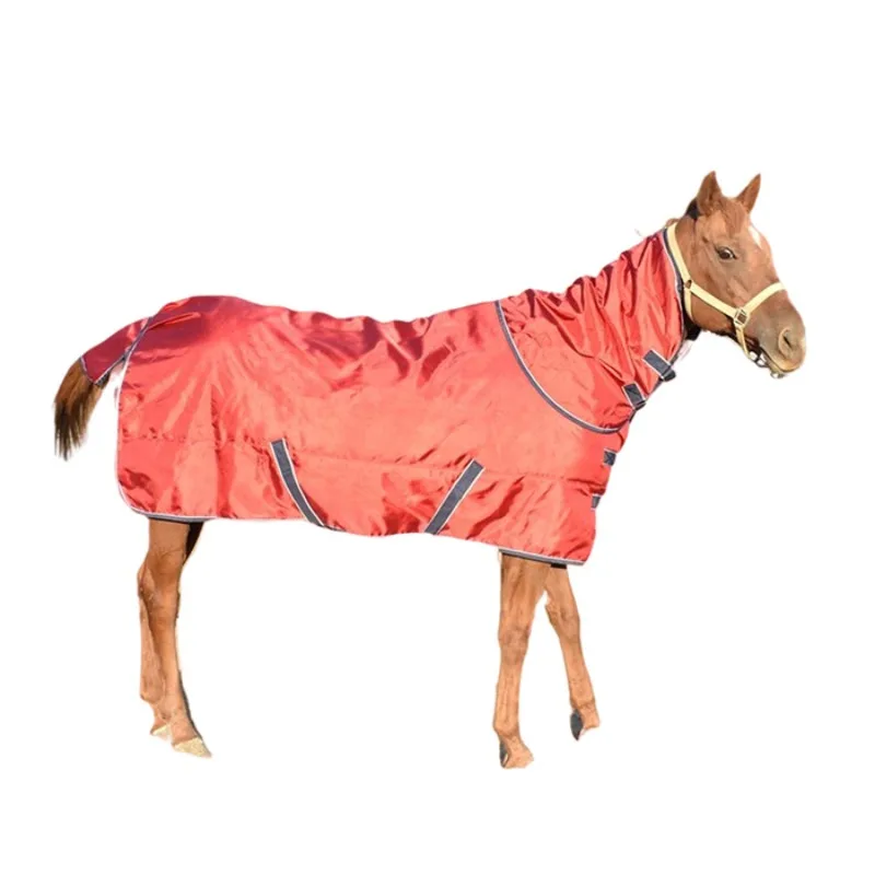 

Outdoor winter thickened horse clothes with scarf removable windproof and light rain clothes thick horse clothes