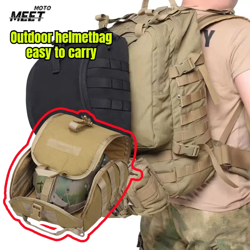 

Universal Tactical Helmet Bag Pack,Multi-Purpose Molle Storage Carrying Pouch for Sports Hunting Shooting Outdoor Sports