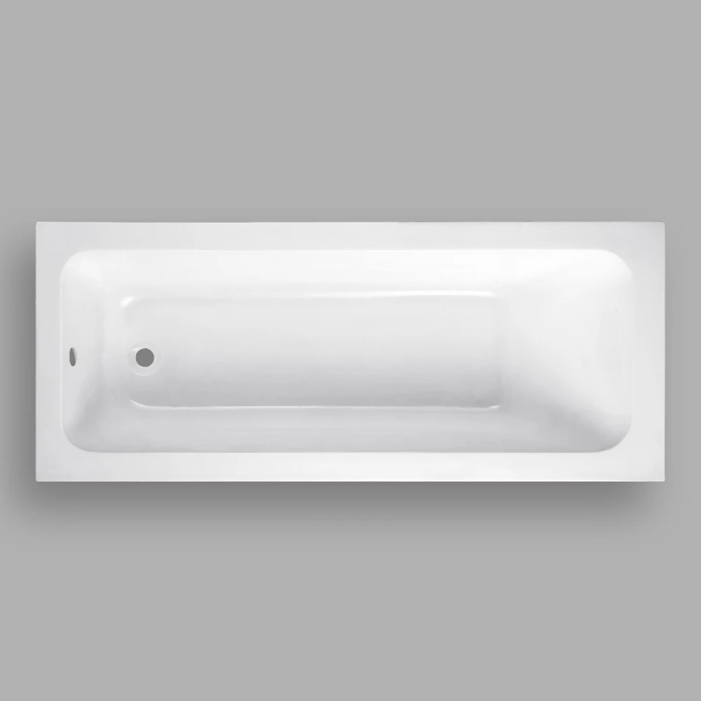 White Acrylic Rectangular Soaking Bathtub Non-Slip Surface 1.7m Drop-In Apron Whirlpool Massage Eco-Friendly Modern Indoor