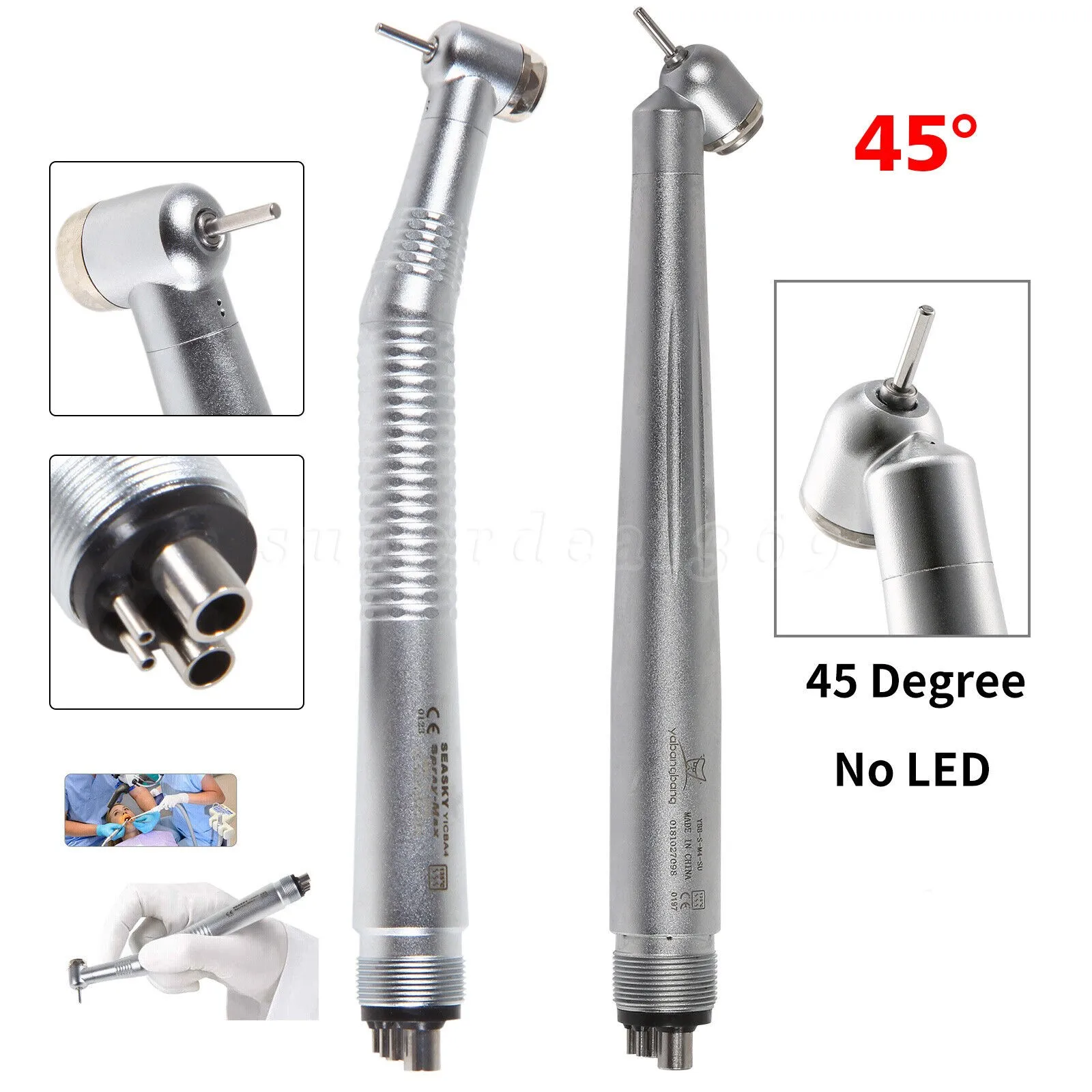 

Dental Surgical 45° Degree Handpiece Push Button/ High Speed Turbine 2/4Hole For NSK Pana Max