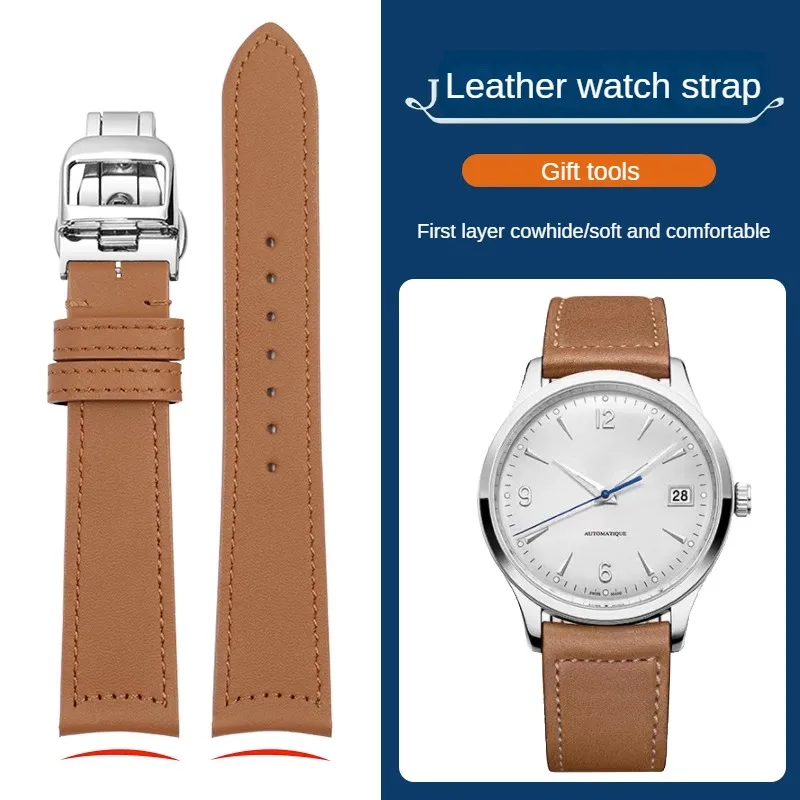 

Genuine Leather Strap With Substitute Master Clown Dating Moon Phase Beichen Series Curved Interface Cowhide Watchband19/20/21mm