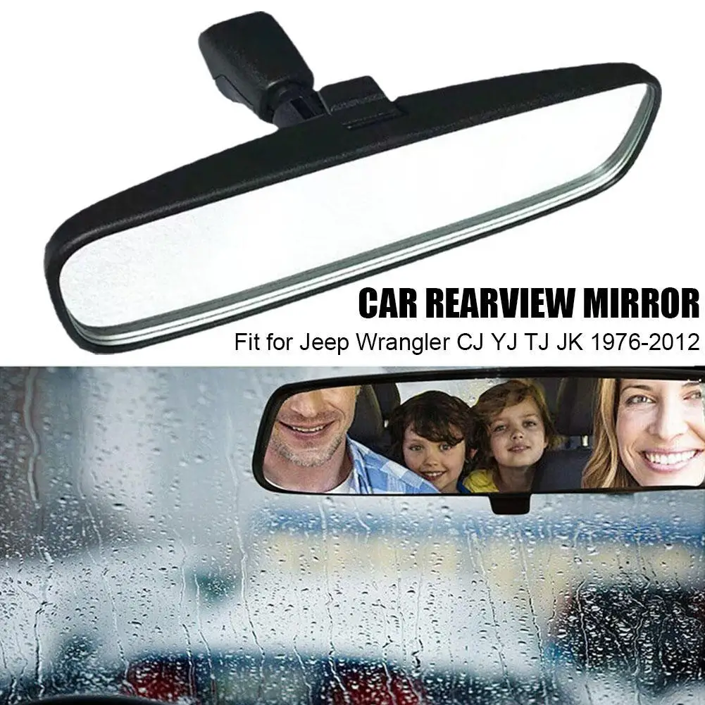 Auto HD Interior Rear View Mirror Large Vision Anti-glare Angle Panoramic Car Mirror For Jeep Wrangler CJ YJ TJ JK 1976-201 F1H7