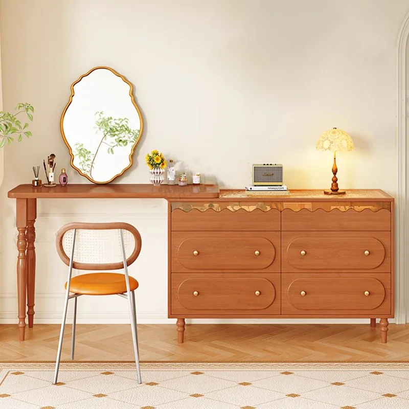 Vintage Mid Century Vanity Table Aesthetic Trendy Classic French Vanity Table Retro Luxury Tocador De Maquillaje Furniture