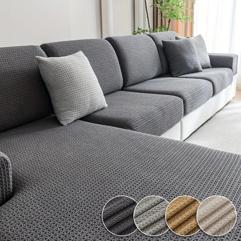 

1pc Stretch Sofa Cover - Modern Non-Slip Couch Protector, Elastic Slipcover for Living Room, Fits L-Shaped & All Seat Sofas