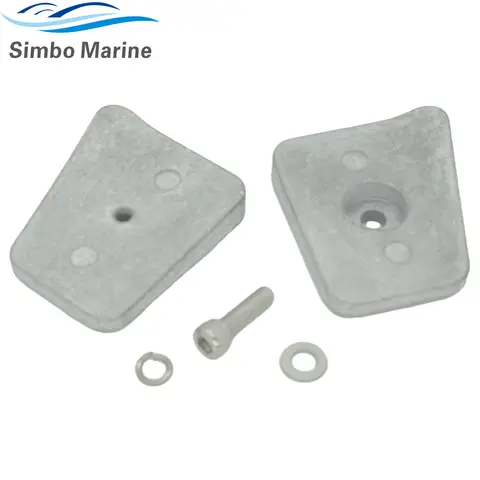 존슨 에빈루드 OMC BRP 선외기 엔진 20 25 30 35 HP 434029 450-00914용 볼트가 있는 하부 유닛 아연 양극 이중판