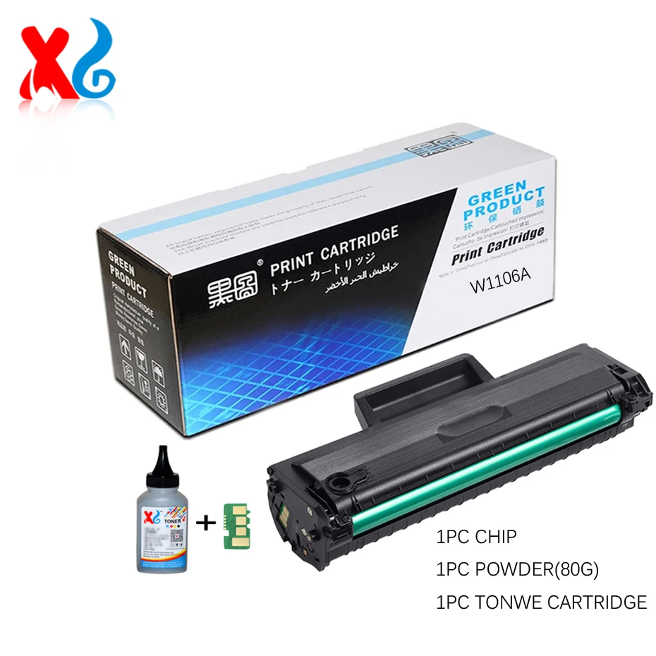 Картридж с тонером 106A W1106A для HP Laser 107a 107r 107w MFP 135a 135r 135w 137fnw BK 1K 2K 3K 5K с чипом