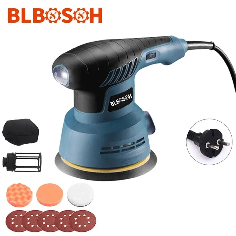 BLBOSOH Electric Eccentric Sander Electric Sander Random Orbital Wood Grinder Processing Furniture Car Polishing Machine