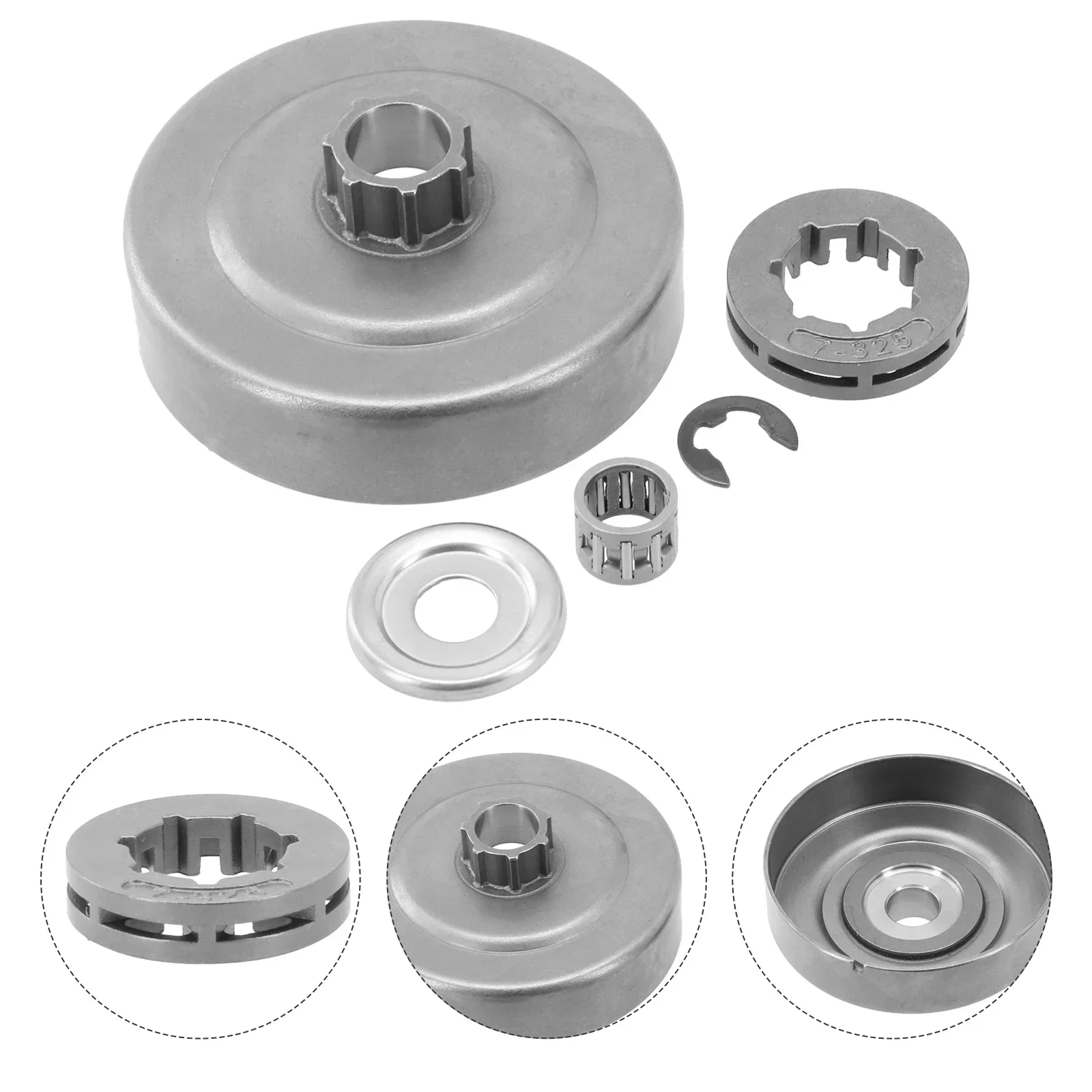 325 7T Clutch Drum Sprocket Rim Kit For Stihl 024,MS240,026,MS260,MS260PRO,MS261,MS270 Chainsaw Part Replacements 1121 160 2051