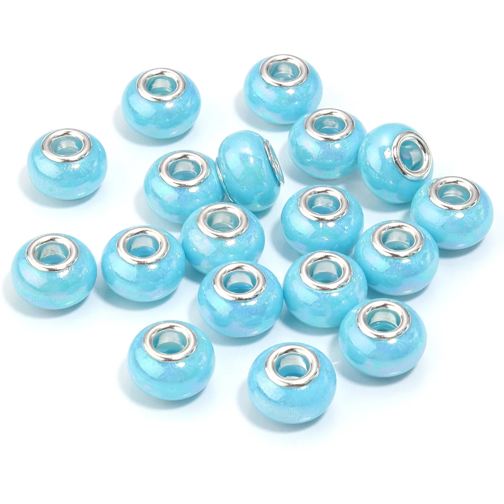 20Pcs Resin Round Beads for DIY Bracelet and Necklace Making