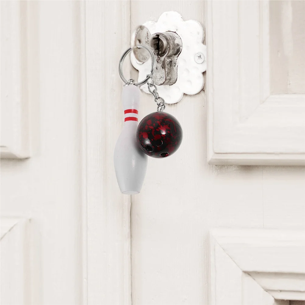 

8Pcs Bowling Pendant Keyrings Exquisite Craftsmanship Mini Bag Pendant for Game Nights Friends Gathering Bowling Enthusiasts