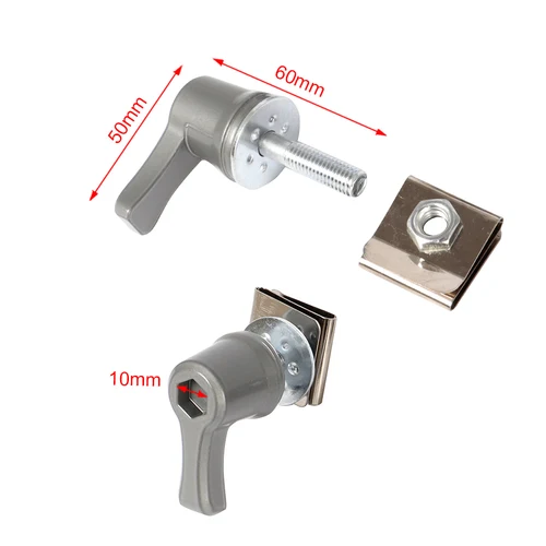 Imagen 2 del producto Kit de pernos y tuercas de bloqueo de palanca de alforja negra/cromada para motocicleta, 4 Uds., para Harley CVO Touring Dyna Road Glide Breakout Deluxe