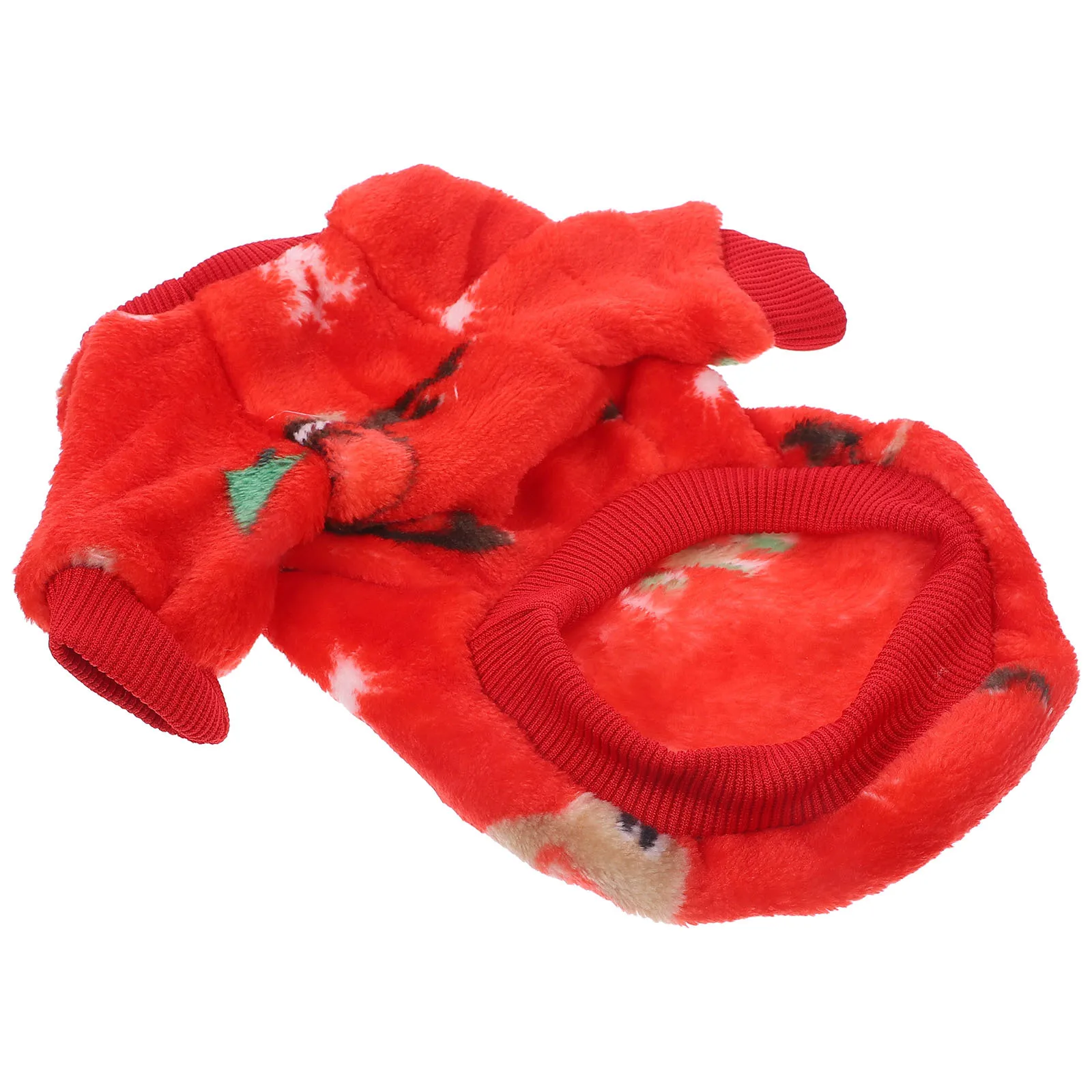 

Adorable Christmas Dog Clothes Cosplay Party Soft Skin-Friendly Pet Costume With Print Design, Comfortable Puppy Warmth