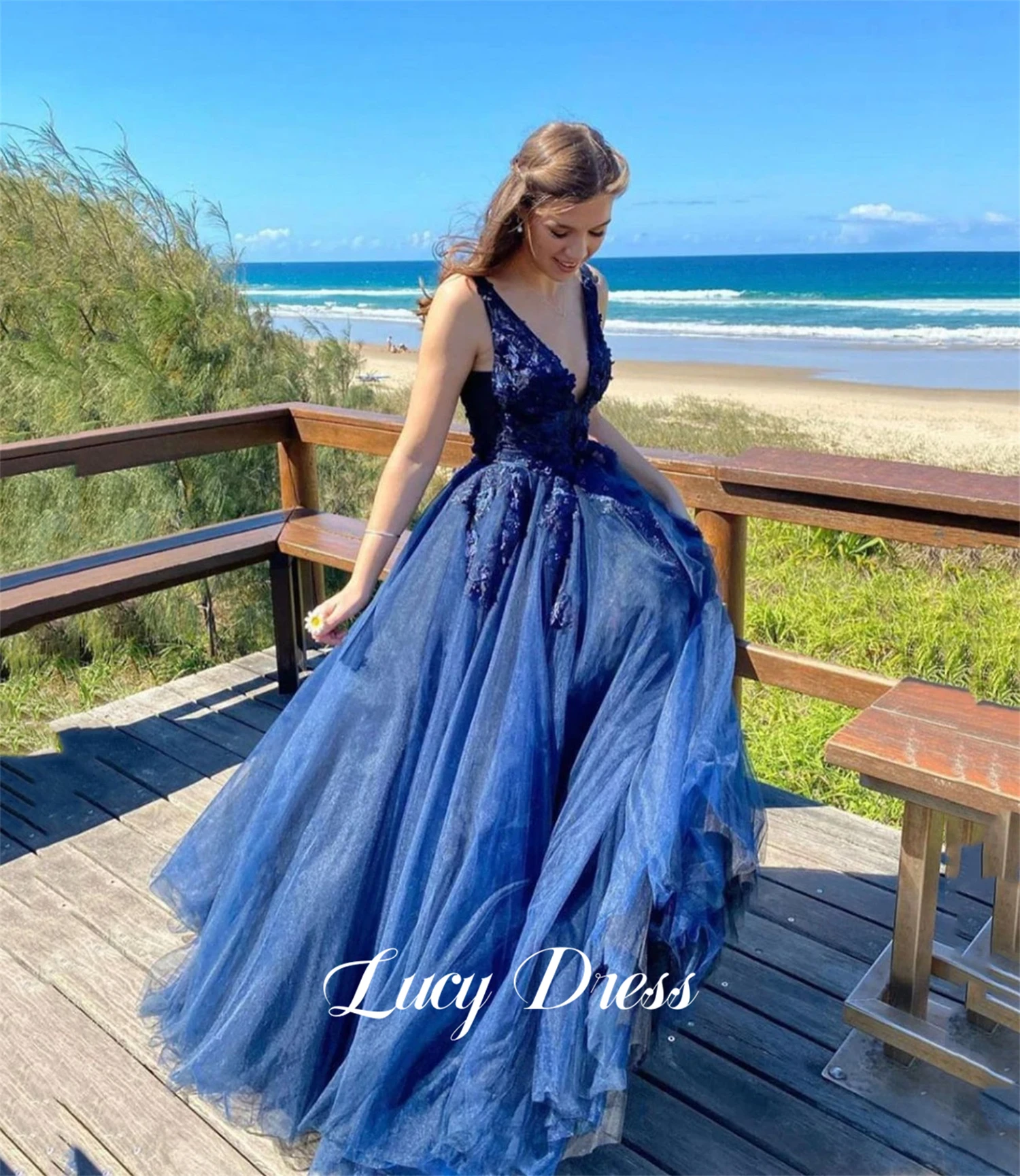 

Lucy Customized Women's Elegant Dresses for Special Occasions Graduation Gown Wedding Guest Dress Women Evening Dress Woman Robe