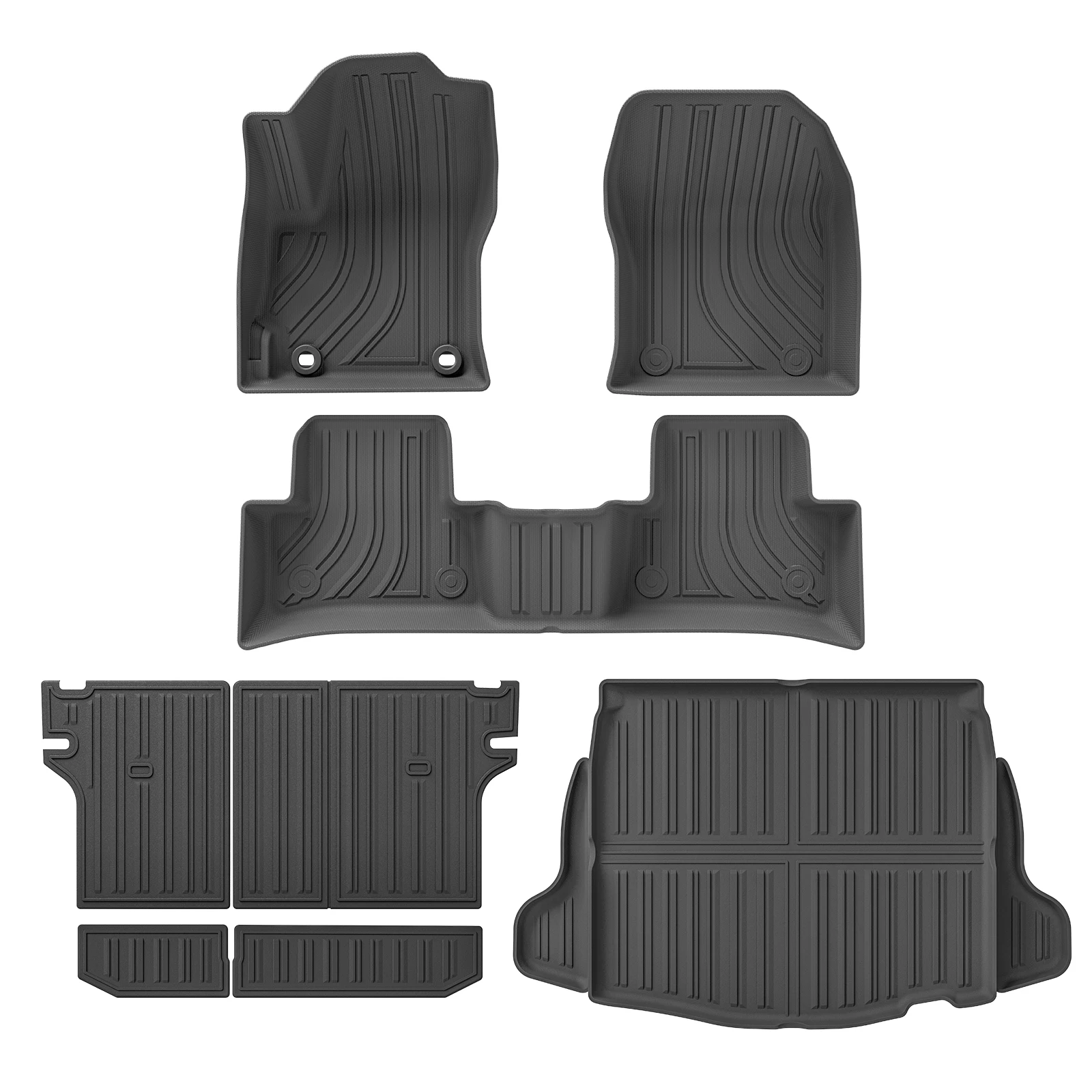 SMABEE for Toyota COROLLA CROSS 2022 2023 2024 Car Floor Mats Trunk Pad TPE 3D Foot Mat Odorless Tray Set Black Left Hand Drive