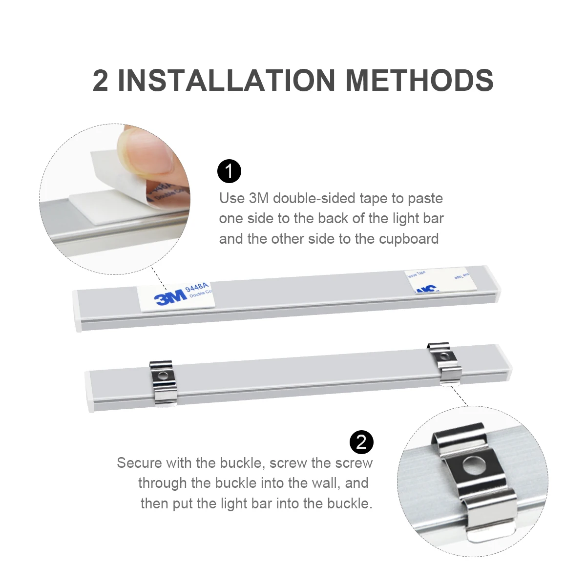 AC110V 220V szafka LED oświetlenie kuchni ręcznie Sweep czujnik lampa na barek wysokiej jasności podświetlenie LED włókno światłowodowe do szafa