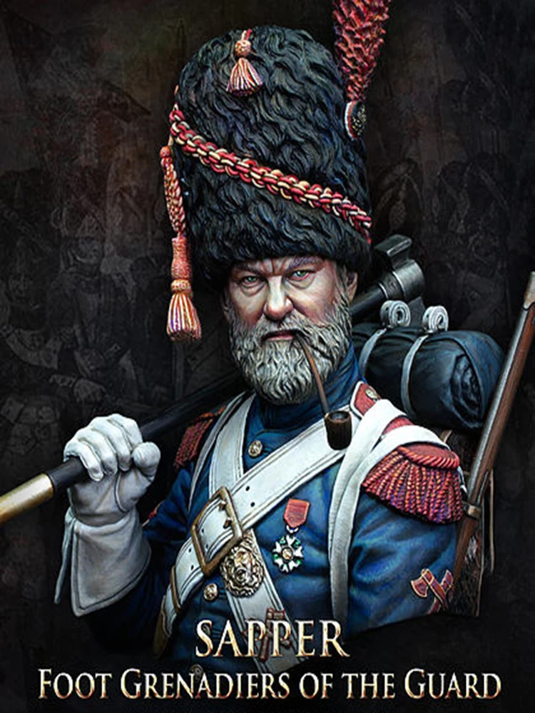 

resin assembly Kits 1/ 10 sapper foot grenadiers of the guard bust Unpainted Kit Resin Model Free Shipping