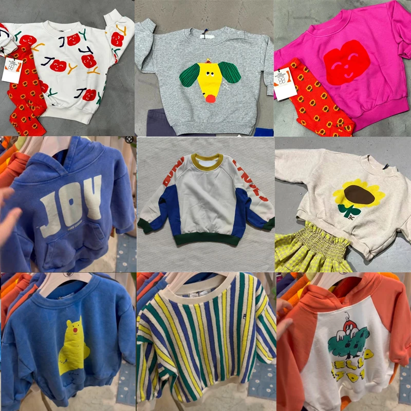 ss25 bc kids sweatshirts for boys girls cute print sweaters child cotton outwear tops clothing