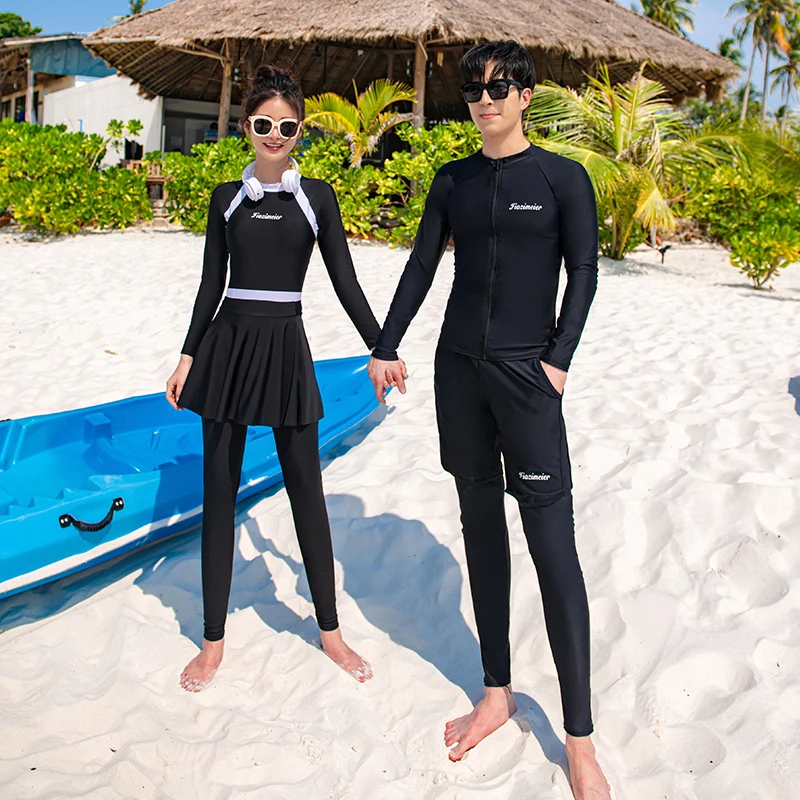 Wisuwore Korean 2023 New Diving Suit Split Length Swimsuit Sun Protection Quick Drying Couple\'s Jellyfish Suit Snorkeling Suit