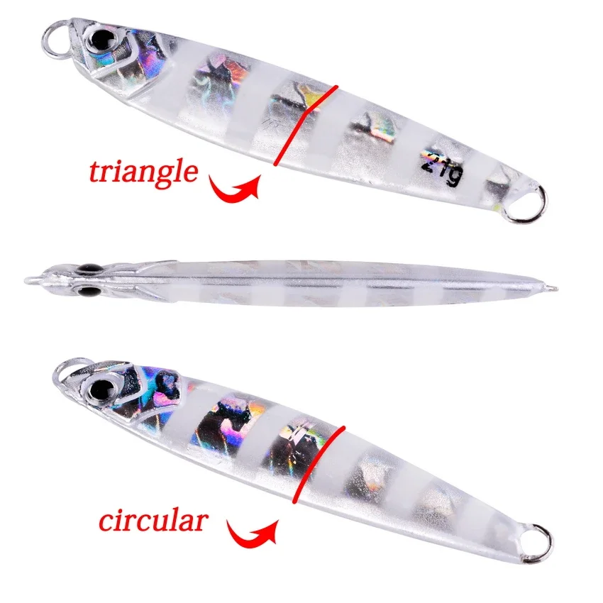 Imagem -05 - Hard Metal Jig Fishing Lures Grupo Trolling Bass Bait Trout Jigging Jigs de Água Salgada 60g- 7g 22 Pcs Quente