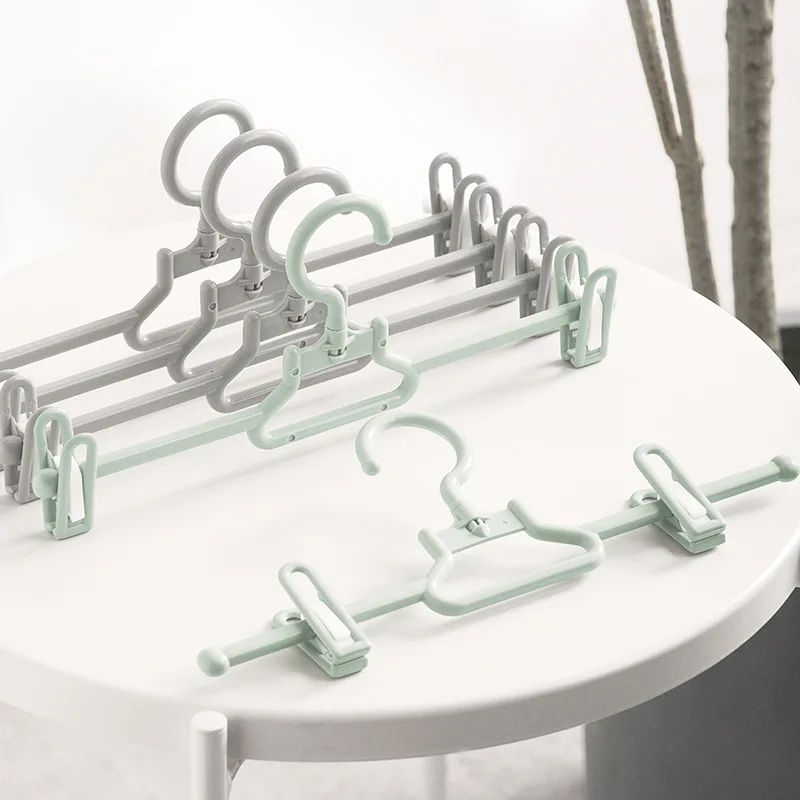 CHAHUA Pants Rack Plastic Drying Pants Clothes Clip Scarf Rack Socks Rack 5 Piece Set Movable Clip Multifunctional Tie Rack
