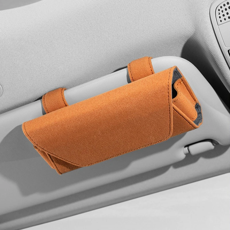 

Universal Car Glasses Holder Clip for Sun Visor, Multi-Functional Sunglasses & Cards Organizer, Auto Accessories for Tesla BMW