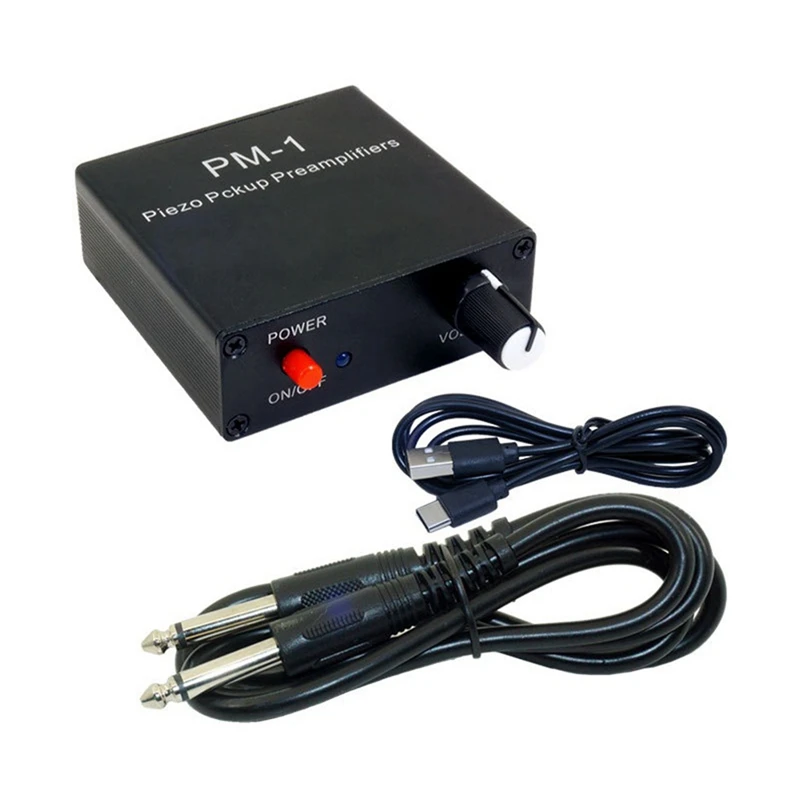 

ABUE-DC5V 6.35Mm Guitar Piezo Contact Pickup Preamplifiers For Guitar Violin Cello Kalimba Harps Banjo Mandolin Ukulele