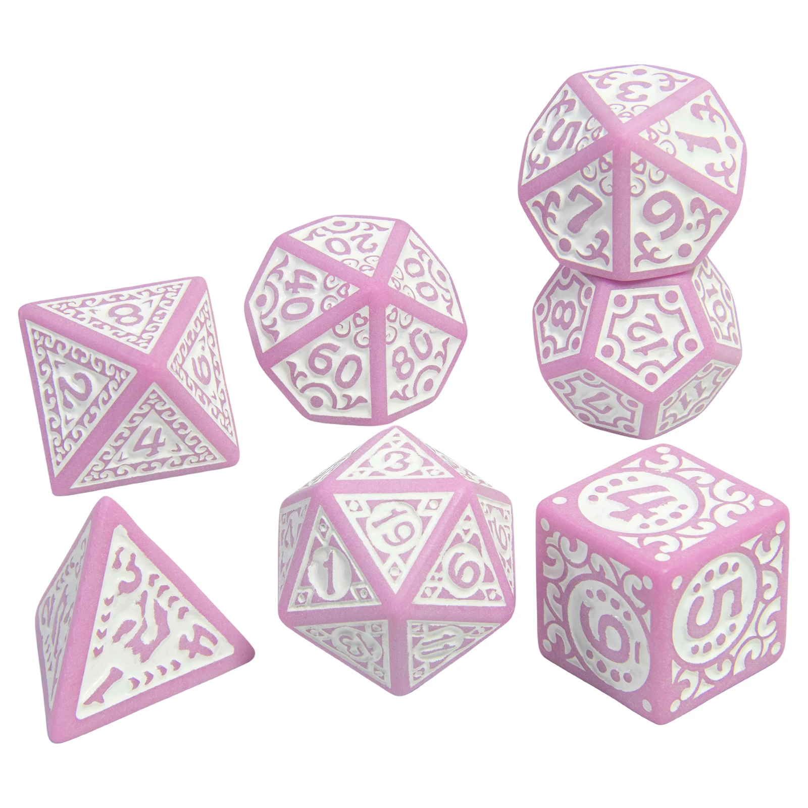 

Набор из 7 пластиковых многогранных игральных костей для DND TRPG, в подарок и для коллекции для игроков в DND.