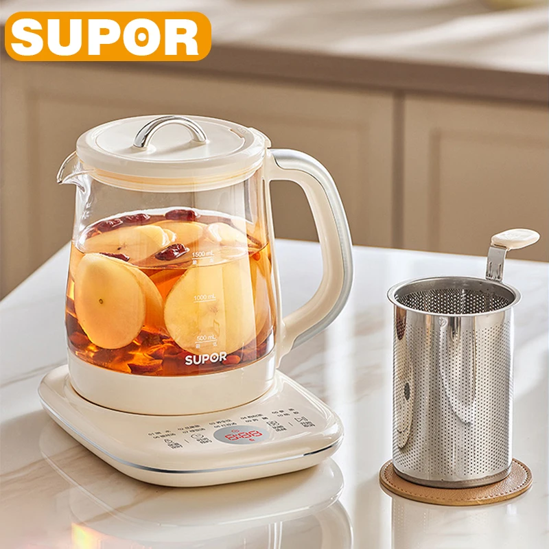 

SUPOR Electric Kettle 1.5L Healthy Kettle Multifunction Flower Tea Desserts Medicinal Food Boling Water For Home SW-15YQ51 220v