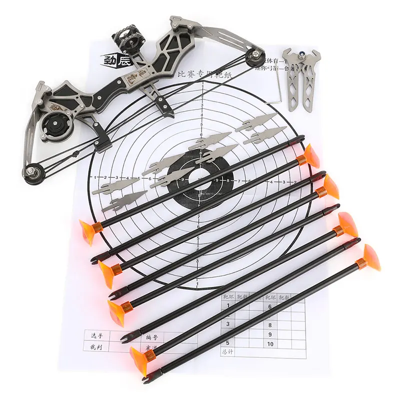 

1 Set Archery Mini Bow 12Ibs Stainless Steel Black Blue Right Hand for Adults Kids Hunting Shooting Entertainment Toy Sports