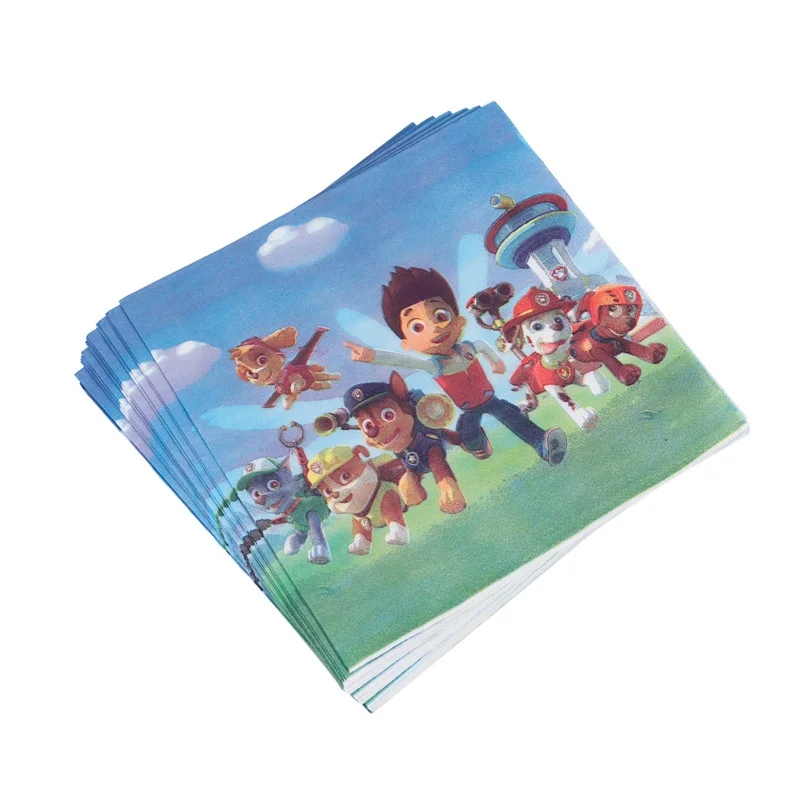 Paw Patrol Tischservietten, Happy Birthday Dekorationsservietten, Paw Patrol Skye Einweg-Papiertücher, Paw Party-Geschenke und Zubehör – Detail 3