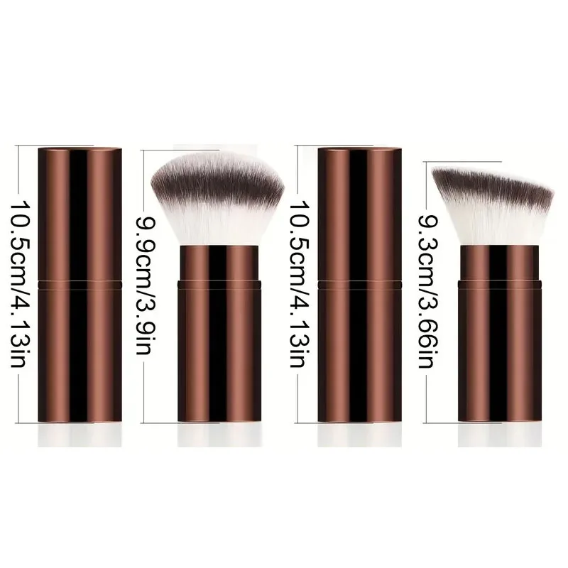 Multifunctional Face Makeup Brushes Retractable Kabuki Brushes Travel Powder Foundation Blush Makeup Brush for Blending Liquid