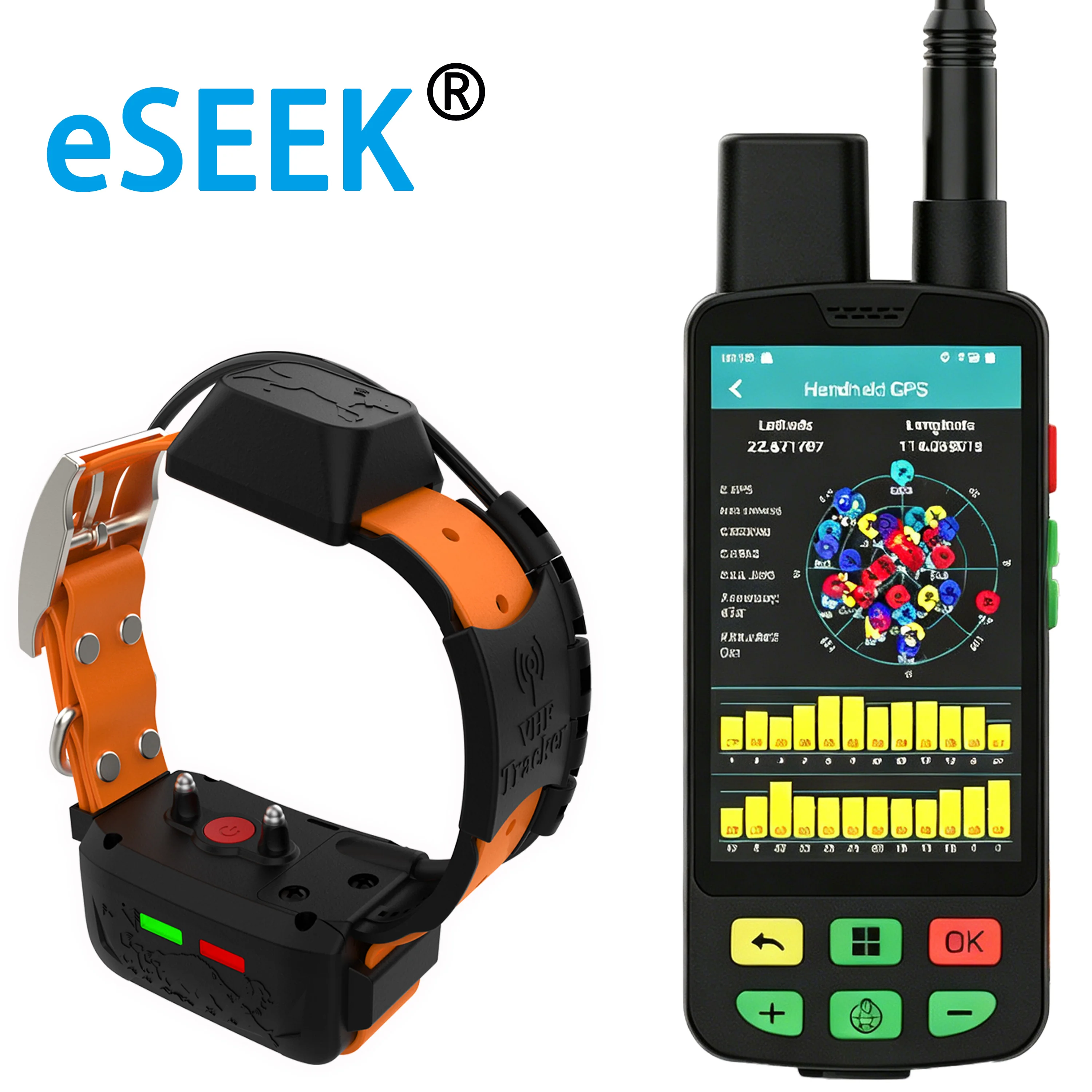 ESEEK Dog Health Tracker Collar - IP68 Waterproof Medical-Grade Sensors 24H Fitness Data Sleep/Stay Reminders