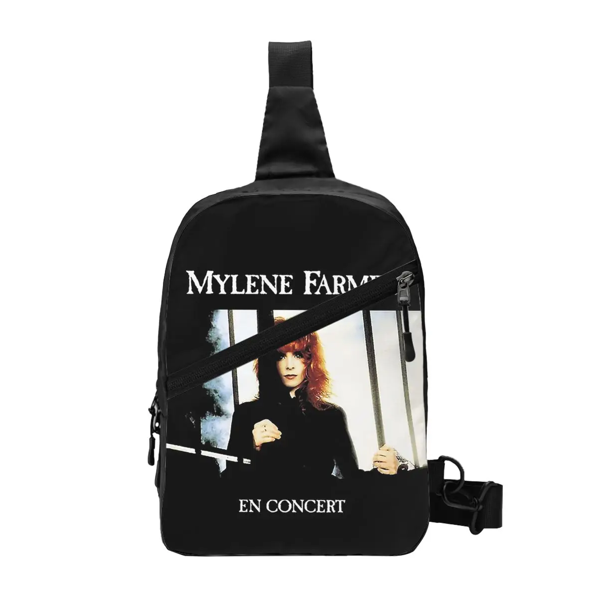 Mylene Farmer Jeanne Chest Bag Men Sling Crossbody Backpack Chest Bag Travel Hiking Daypack Shoulder Bag