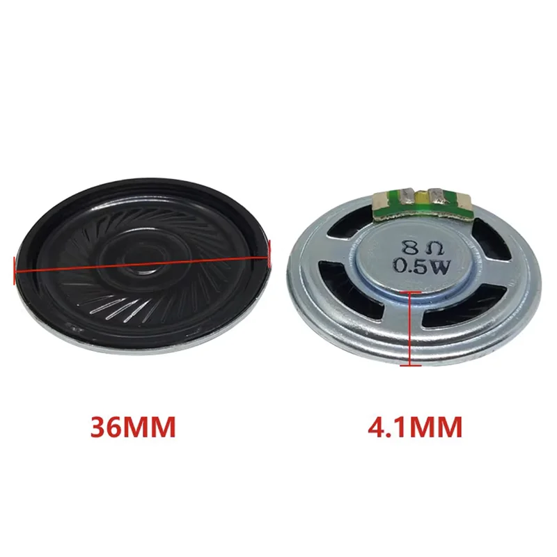(2Pcs) 0.5W 8R Small Speaker Diameter 36mm 8 Ohm Speaker Audio