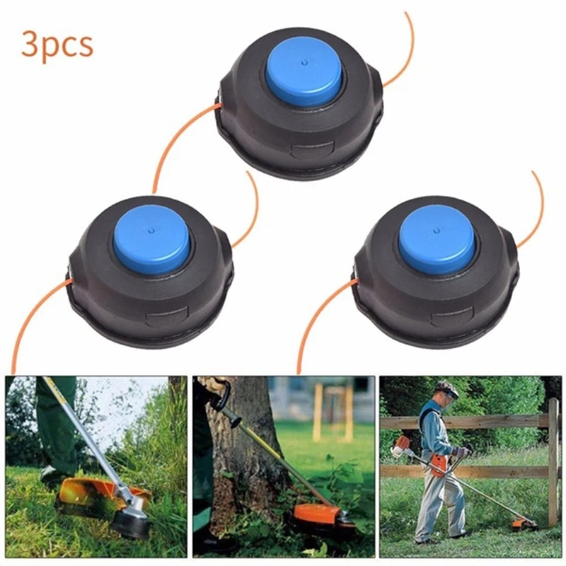 3 Pcs T25 Trimmer Automatic Head for Husqvarna Lawn Mower