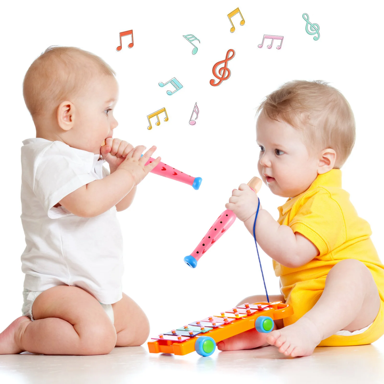 

Infant Toys Children Musical Small Clarinet Early Education Wood Instruments Wooden Recorder Flute Baby