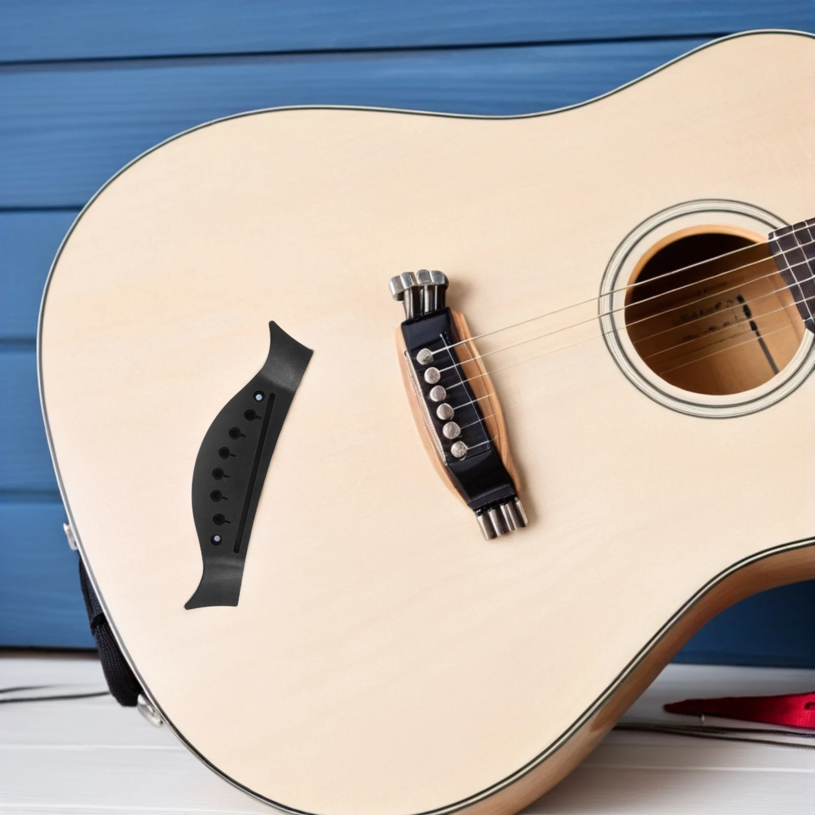

Guitar Bridge Acoustic Saddle Electric Bass with Screws Thick Block Parts Ballad