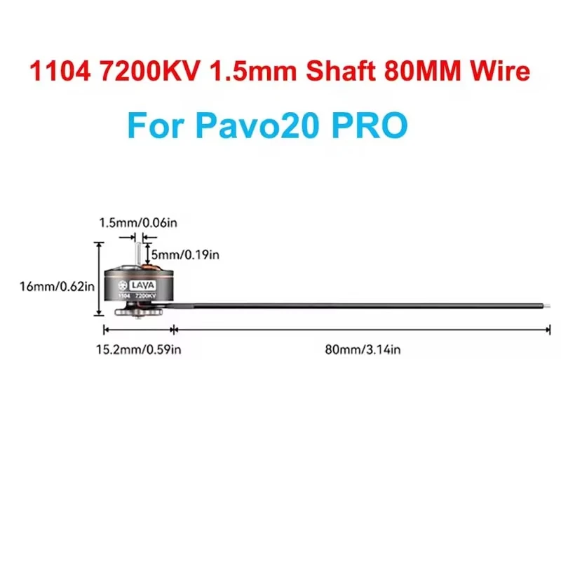 1PCS/4PCS BETAFPV LAVA Serie 1104 7200KV Bürstenlosen Motoren 24MM/80MM Für 2,2'' Quads 1,5mm Welle Pavo20 Pro Bürstenlosen Quadcopter